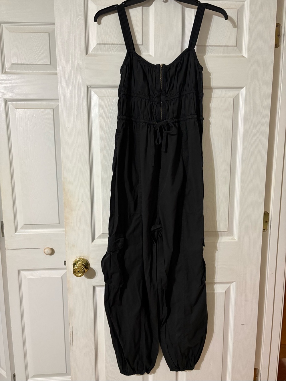Lucky Brand black cargo jumpsuit
